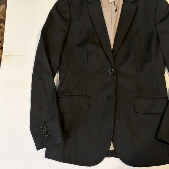 J Crew Wool Blend Blazer Jacket Petite 00P Black Classic Career Academia Capsule - Picture 3 of 14